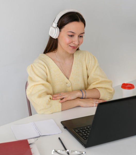 Persona frente a computadora Persona frente a computadora