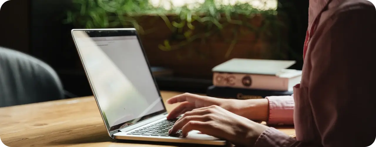Person attending an SAP Academy training session on a laptop Person attending an SAP Academy training session on a laptop