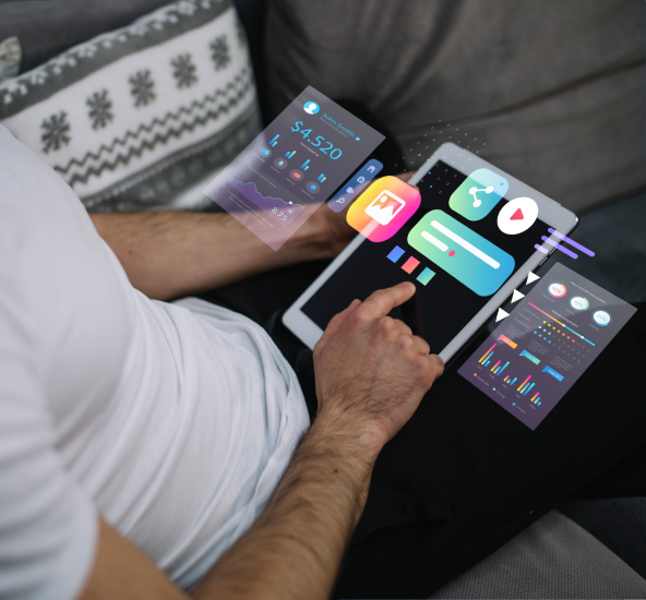 imagen de una persona usando powerapps
